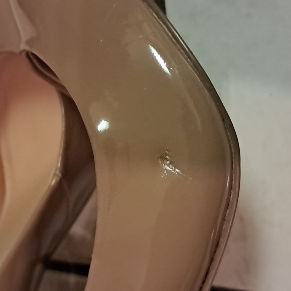 BCBGeneration Heels Women's 8 Tan Patent Office Career Evening Formal Minimalist - Picture 4 of 7